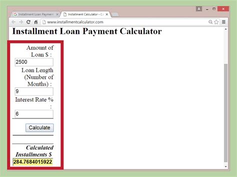 loan calculator installment